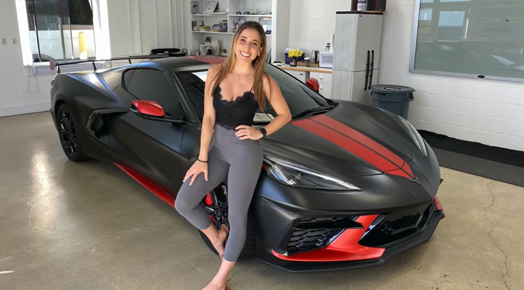 [VIDEO] 2020 Corvette Stingray is Wrapped in Satin Black with Red
