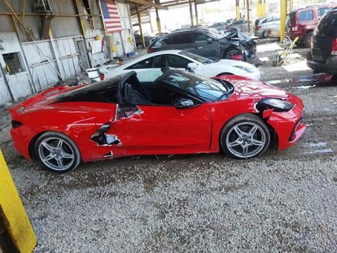 2020 Corvette That Fell Off a Dealer&rsquo;s Lift is Now Listed on Copart