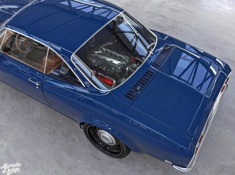 Digital Artist Renders a Classic Corvair with the C8 Corvette&rsquo;s LT2 V8 in the Back