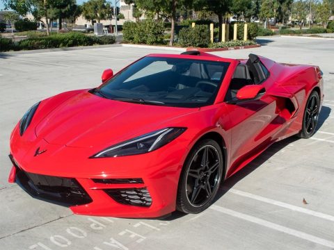 Corvettes for Sale: Torch Red 2020 Corvette Convertible Offered on Bring A Trailer