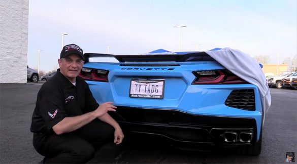 [VIDEO] Rick Conti Thanks Tadge Juechter for the C8 Corvette with a Vanity License Plate