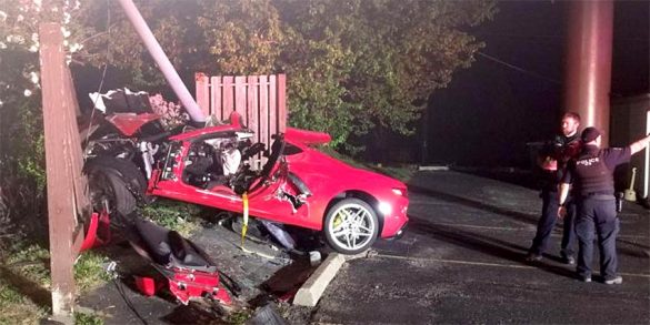 [ACCIDENT] High Speed Crash in a C8 Corvette Sends Two to the Hospital