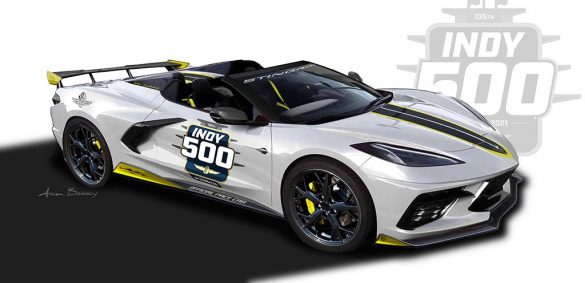 [PICS] Chevrolet Shares Original Renders of the 2021 Corvette Stingray Convertible Indy 500 Pace Car