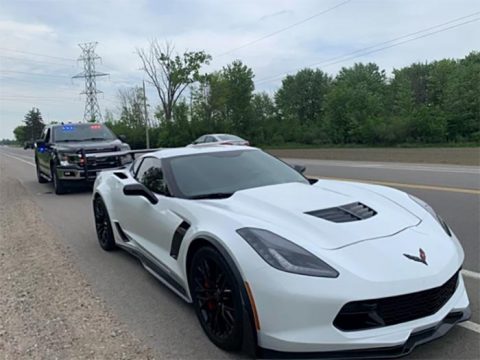 C7 Corvette Impounded in Canada After Caught Speeding at Nearly Double the Limit