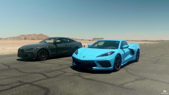 [VIDEO] Edmunds Runs the C8 Corvette Against the BMW M4 Competition