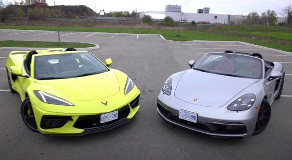 [VIDEO] Comparison of the C8 Corvette Stingray Convertible vs the Porsche Boxster GTS 4.0