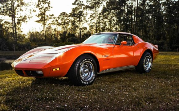 Corvettes for Sale: Orange/Silver 1974 Corvette with New Upgrades Offered on Craigslist
