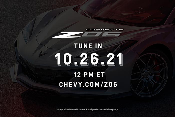 Chevrolet Releases Details for Watching the Reveal of the 2023 Corvette Z06