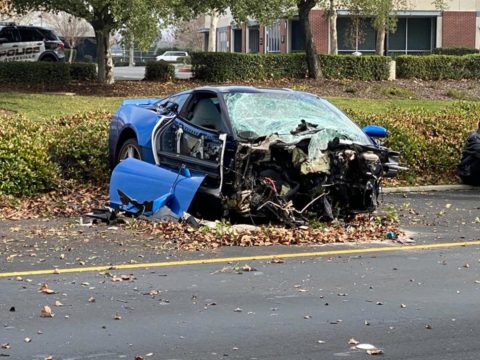 [ACCIDENT] C7 Corvette is Split in Two After High-Speed Crash in California