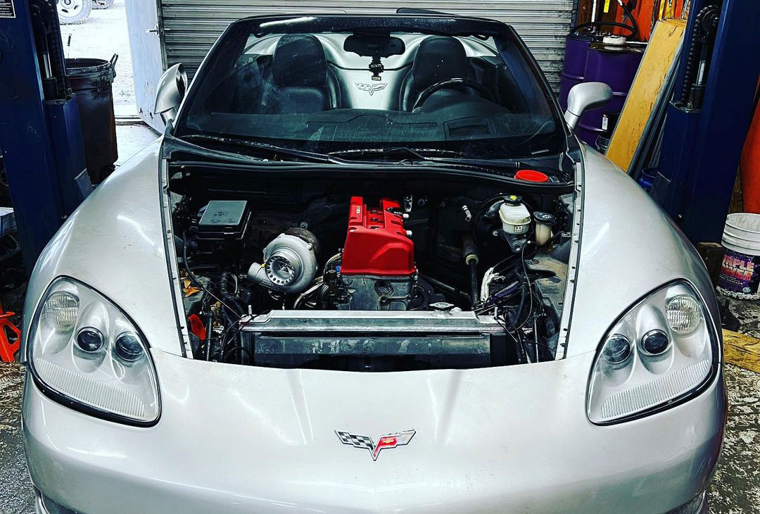 [VIDEO] Unholy Engine Swap C6 Corvette Gets a Turbocharged K24 Honda