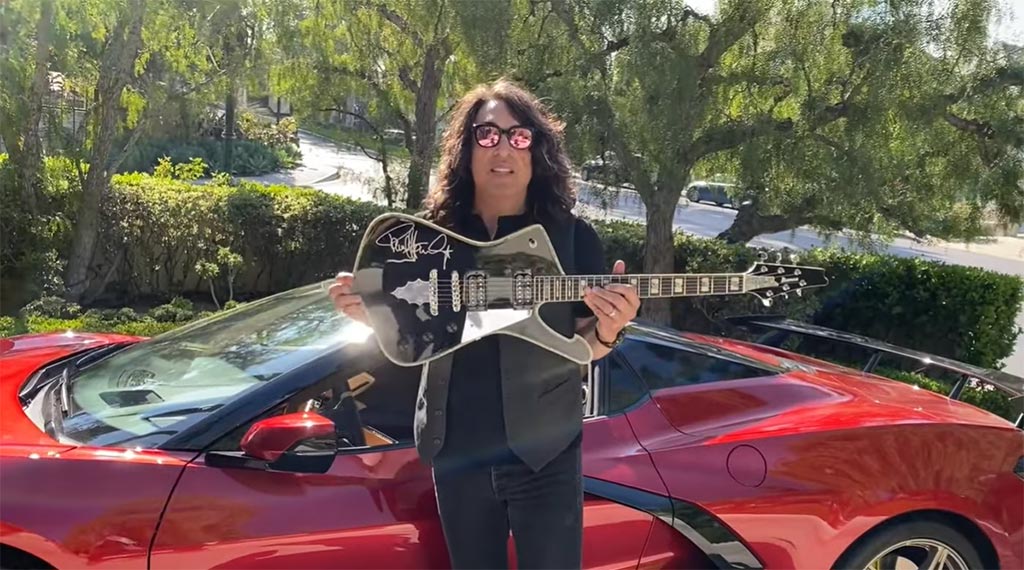 [VIDEO] Paul Stanley Promotes the Sale of his 2022 Corvette Convertible VIN 001 at Barrett-Jackson