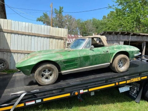 Corvettes for Sale: Barn-Fresh 1964 Corvette with Surprise Engine Under the Hood