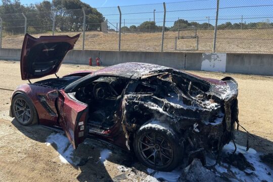 [ACCIDENT] Great Balls of Fire! This C7 Z06 is Total Loss After Catching Fire at a Track Event