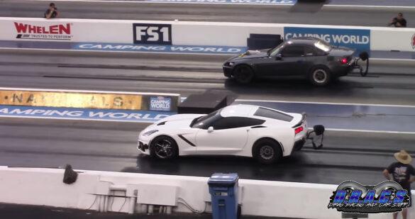 [VIDEO] Twin Turbo C7 Corvette Dominates the Competition at the Drag Strip