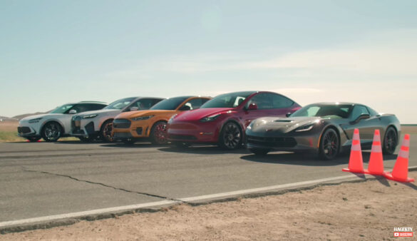 [VIDEO] C7 Corvette Z51 Scores an Invite to an Electric Crossover Drag Race