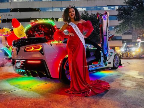 [VIDEO] Beauty and the Beast: Miss Tarrant County’s C7 Corvette in the Fort Worth Parade of Lights