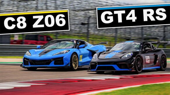 [VIDEO] C8 Corvette Z06 vs Porsche GT4 RS: American Power Meets German Engineering at COTA