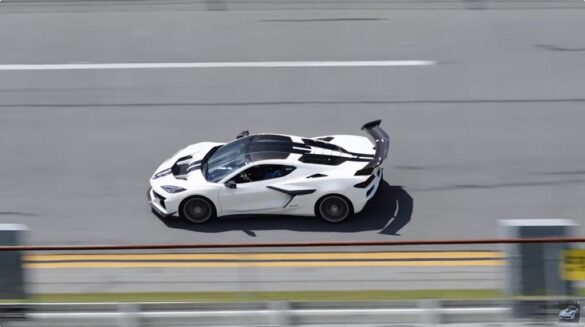 [VIDEO] Wheeler Runs His 2025 Corvette ZR1 on the High Banks of Daytona International Speedway