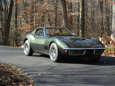 Corvettes for Sale: Fathom Green 1969 Corvette Powered By an L71 427/435 V8