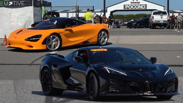 [VIDEO] C8 Corvette ZR1 Roll Races McLaren 750S for the RWD Crown