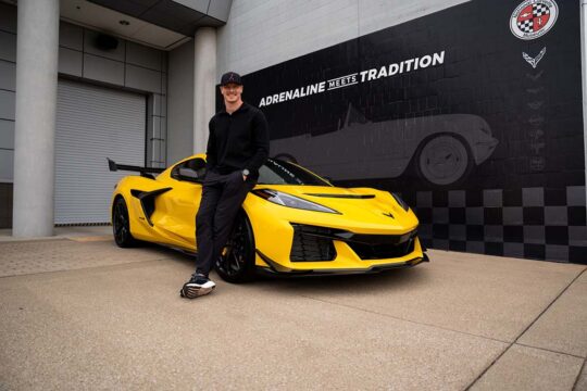 [PICS] IndyCar Champ Josef Newgarden Takes Delivery of a 2026 Corvette ZR1 Coupe at the NCM