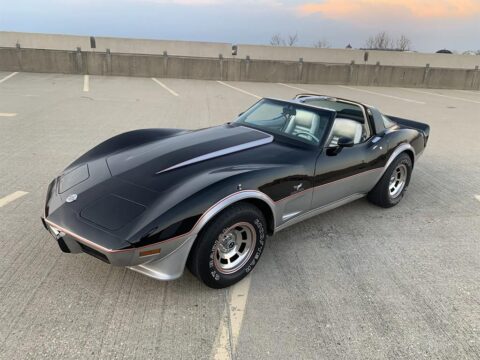 Corvettes for Sale: 3600-Mile 1978 Corvette Indy 500 Pace Car on BaT with NO RESERVE