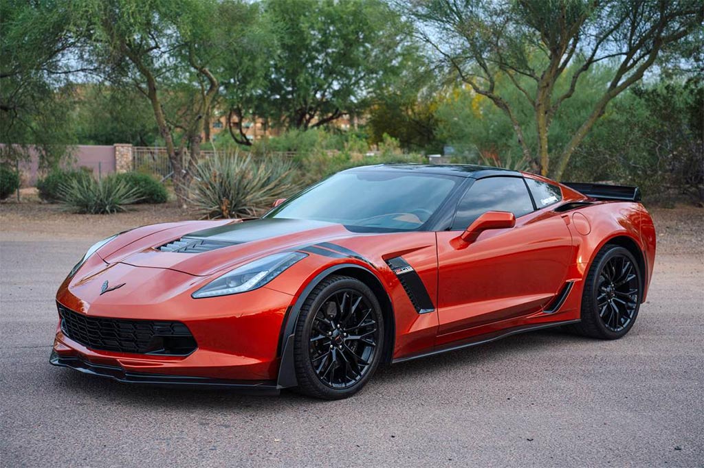 Corvettes for Sale: 2016 Corvette Z06 In Rare Daytona Sunrise Orange Metallic
