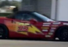 Police are Seeking the Driver of a Red Lightning McQueen-Themed C6 Corvette Police are Seeking the Driver of a Red Lightning McQueen-Themed C6 Corvette