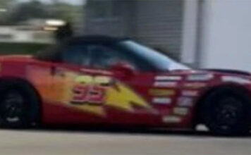 Police are Seeking the Driver of a Red Lightning McQueen-Themed C6 Corvette Police are Seeking the Driver of a Red Lightning McQueen-Themed C6 Corvette
