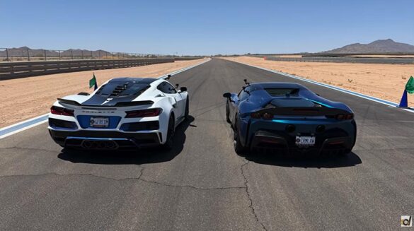[VIDEO] Grand Finale: C8 Corvette ZR1X Drags and Roll Races a Ferrari SF90