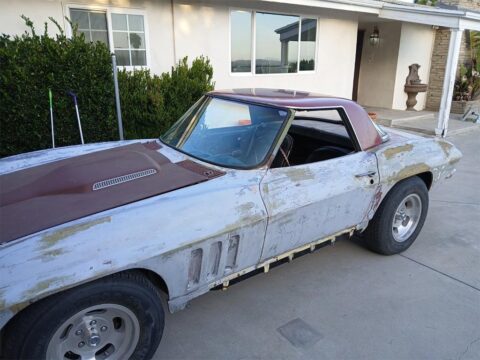 Corvettes for Sale: 1966 Corvette Convertible Project with Unfinished L72 427ci V8