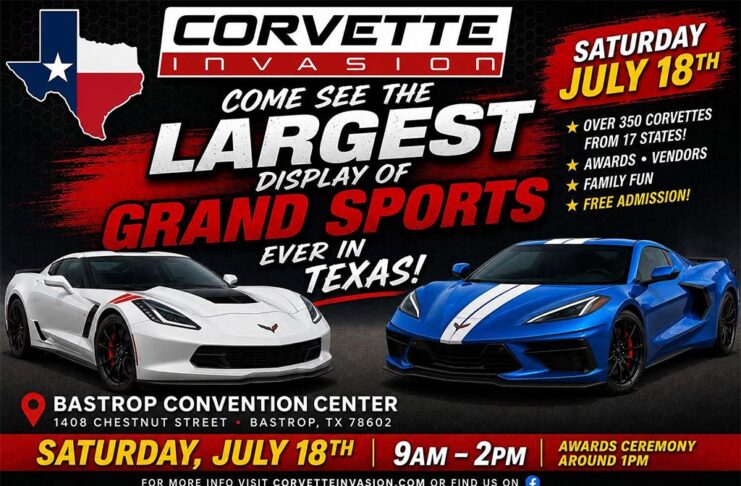 CorvetteBlogger is Attending this Weekend’s Corvette Invasion Show in Bastrop, Texas CorvetteBlogger is at the Corvette Invasion Show in Bastrop, Texas