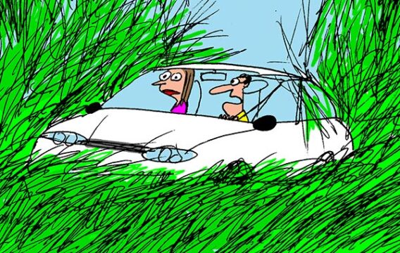 Saturday Morning Corvette Comic: Distracted Driving (Again!)