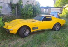 Corvettes for Sale: 36K-Mile 1971 Corvette Stingray Offered on eBay This Yellow 1971 Corvette with 36K miles offered for sale on eBay was originally built in the rare combo of Nevada Silver with a full Red interior.