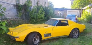 Corvettes for Sale: 36K-Mile 1971 Corvette Stingray Offered on eBay This Yellow 1971 Corvette with 36K miles offered for sale on eBay was originally built in the rare combo of Nevada Silver with a full Red interior.
