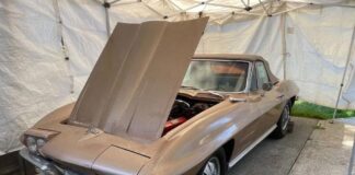 Corvettes for Sale: 1964 Corvette Convertible Parked for Two Decades Now Offered on eBay This 1964 Corvette Sting Ray Convertible that's been tucked away for two decades still wears its original Saddle Tan paint, matching interior, and beige soft top. After 20 years off the road, it's finally blinking back into the daylight and looking for a new home.