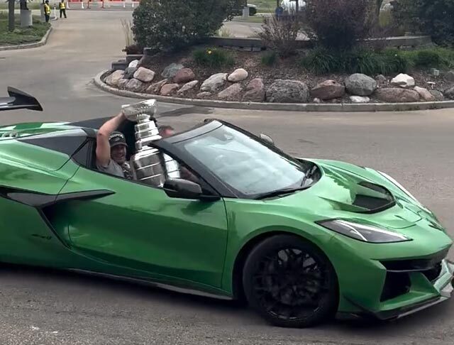 The Stanley Cup Visits Jordan Martinook’s Hometown in a Roswell Green Corvette ZR1 The Stanley Cup Visits Jordan Martinook's Hometown in a Roswell Green Corvette ZR1