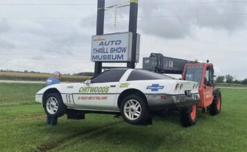 C4 Corvette Dressed as a Chitwood Thrill Car is Transformed into a Museum Sign C4 Corvette Dressed as a Chitwood Thrill Car is Transformed into a Museum Sign