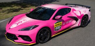 Pink C8 Corvette Pace Car Returns to NASCAR for ‘Making Strides Against Breast Cancer’ Campaign Pink C8 Corvette Pace Car Returns to NASCAR for 'Making Strides Against Breast Cancer' Campaign