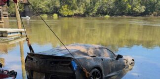 Stolen C7 Grand Sport Pulled from a Watery Grave by Divers Stolen C7 Grand Sport Pulled from a Watery Grave by Divers
