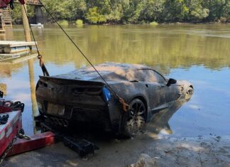 Stolen C7 Grand Sport Pulled from a Watery Grave by Divers Stolen C7 Grand Sport Pulled from a Watery Grave by Divers