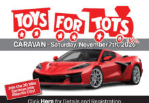 Ciocca Corvette’s 23rd Annual Toys for Tots Caravan is November 7th Ciocca Corvette's Annual Toys for Tots Caravan is November 7th