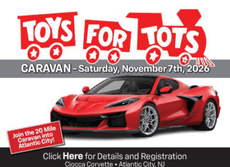 Ciocca Corvette’s 23rd Annual Toys for Tots Caravan is November 7th Ciocca Corvette's Annual Toys for Tots Caravan is November 7th