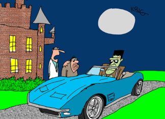 Saturday Morning Corvette Comic: Frankenstein’s Monster is Living the Vette Afterlife Saturday Morning Corvette Comic: Frankenstein's Monster is Living the Vette Afterlife