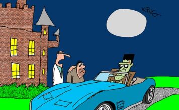 Saturday Morning Corvette Comic: Frankenstein’s Monster is Living the Vette Afterlife Saturday Morning Corvette Comic: Frankenstein's Monster is Living the Vette Afterlife